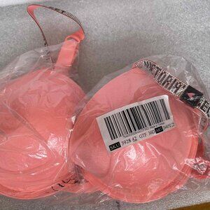 Victoria’s Secret Shine Strap Bling Push-up Neon Nectar Bra